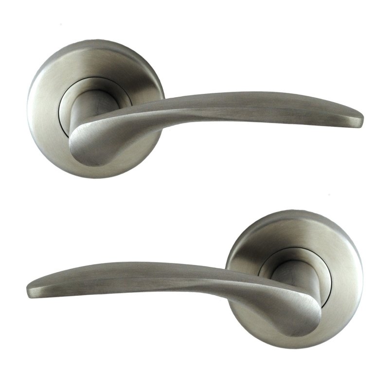 NIDUS DOOR HANDLE VENETIAN TENOR LEVER SET BRUSHED STAINLESS STEEL VTENPAS - SS - primehardware