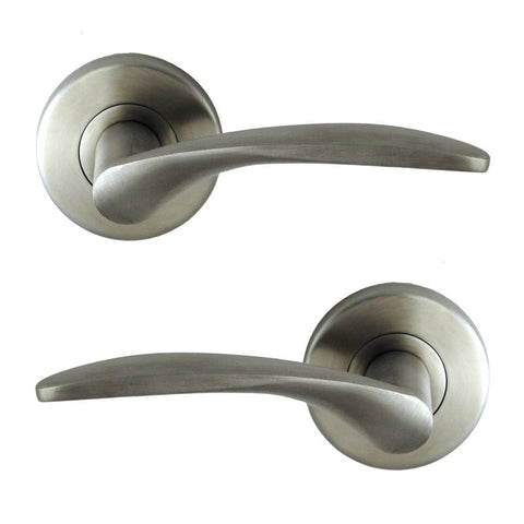 NIDUS DOOR HANDLE VENETIAN TENOR LEVER SET BRUSHED STAINLESS STEEL VTENPAS - SS - primehardware