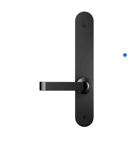 Black door handle on a white background