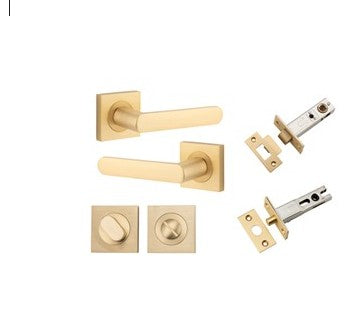 Iver Osaka Door Lever on Square Rose — Privacy Set (Separate)  | 6 Finishes