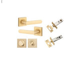 Iver Osaka Door Lever on Square Rose — Privacy Set (Separate)  | 6 Finishes
