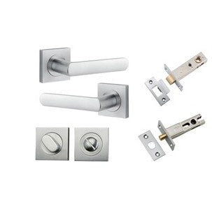 Iver Osaka Door Lever on Square Rose — Privacy Set (Separate)  | 6 Finishes