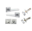 Iver Osaka Door Lever on Square Rose — Privacy Set (Separate)  | 6 Finishes