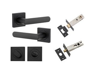 Iver Osaka Door Lever on Square Rose — Privacy Set (Separate)  | 6 Finishes