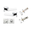 Iver Osaka Door Lever on Square Rose — Privacy Set (Separate)  | 6 Finishes