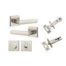 Iver Osaka Door Lever on Square Rose — Privacy Set (Separate)  | 6 Finishes