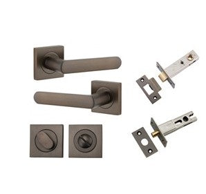 Iver Osaka Door Lever on Square Rose — Privacy Set (Separate)  | 6 Finishes
