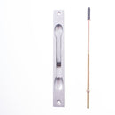 Flush Bolt - Narrow - Surface Mt - Nylon 'D' Tip Satin Chrome - primehardware