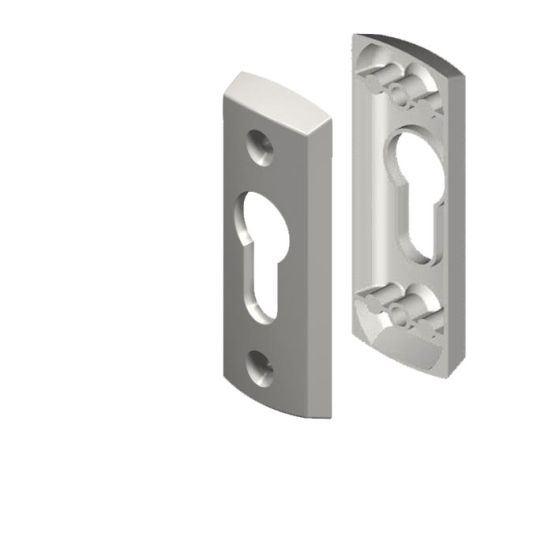 Palladium Bifold High Profile Cylinder Escutcheon Set - primehardware