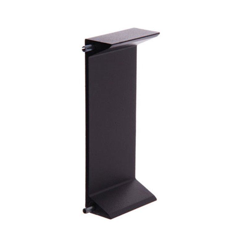 Black speaker stand on a white background