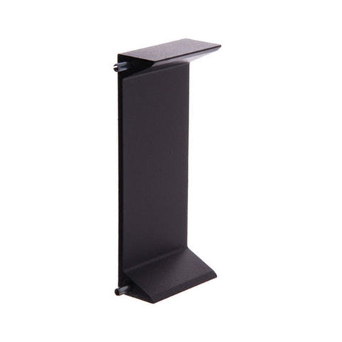 Black speaker stand on a white background