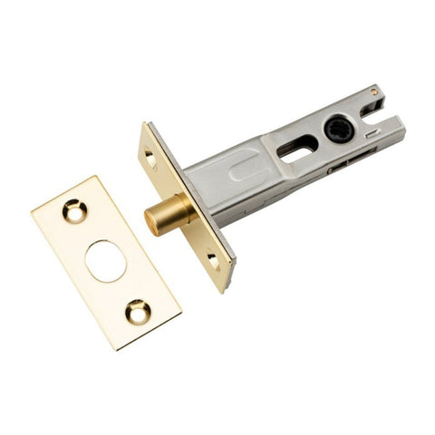 IVER Privacy Bolt Round | 60mm Backset - Polished Brass