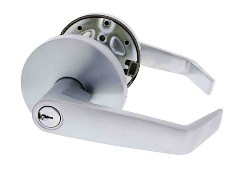 Carbine Doncaster 7000 Cylindrical Entrance set, Standard Lever, 70mm backset, C4 Keyed to Differ, Boxed, Brushed Satin Chrome - primehardware