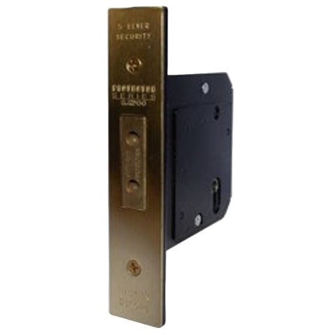 PROTECTOR 701 Series 5 Lever Mortice Deadbolt Backset 58mm Satin Brass - 791 - 3.0 - SBF PR7015L58SB - primehardware