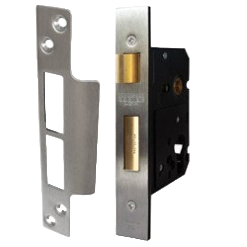PROTECTOR 748 Series Euro Cylinder Mortice Sash Lock Pitch 48mm Backset 58mm Satin Stainless Steel w/Flat Strike - 735-3.0-FS-SSF    PR74858FSSS