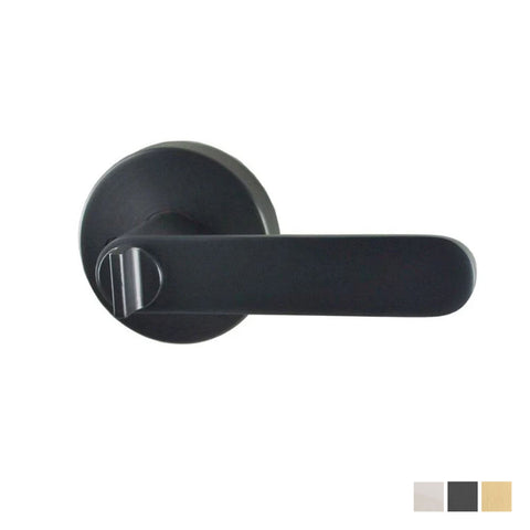NIDUS Spring Round Rose Radius End Door Lever Privacy Set | 4 Finishes