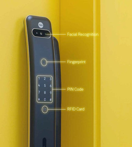 YALE LUNA PRO+ 60MM BACKSET CHAMPAGNE GOLD WITH YALE HOME MODULE CHAMPAGNE GOLDSmart Lock