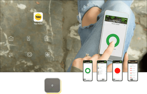 YALE LUNA PRO+ 60MM BACKSET CHAMPAGNE GOLD WITH YALE HOME MODULE CHAMPAGNE GOLDSmart Lock