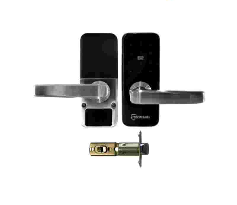 McGrath Albion Digital Lock, Satin Nickel Finish with 60/70mm Adjustable Backset Tubular Latch - primehardware