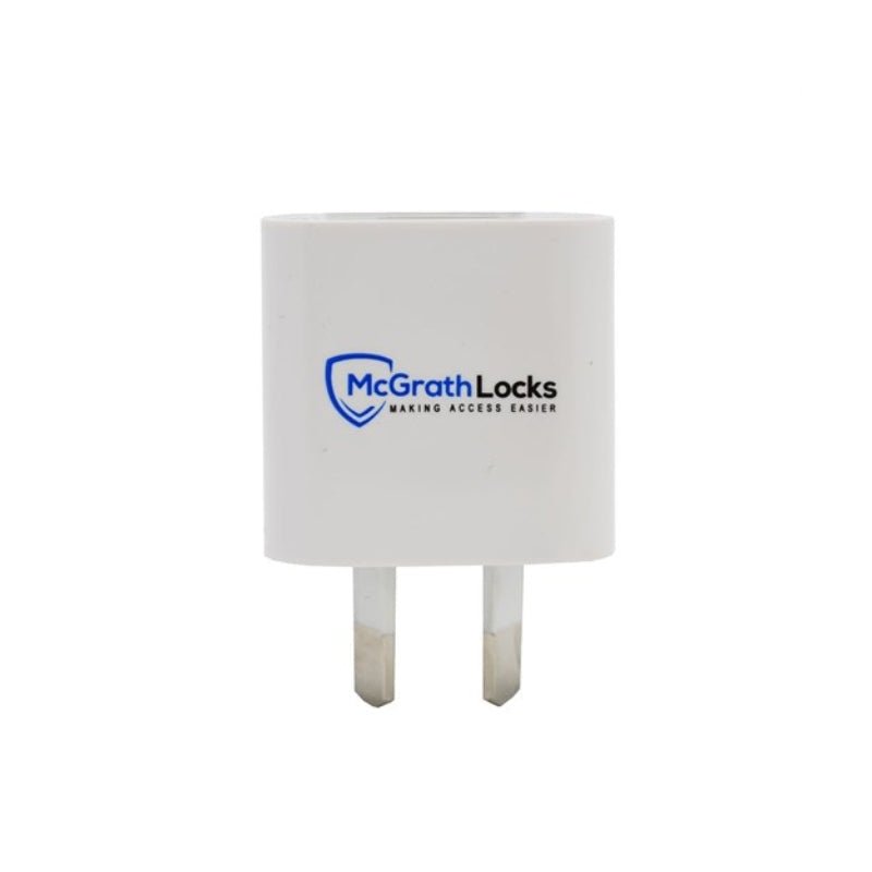 McGrath Locks Wall Adaptor, 240v With 2 USB Ports to Suit Gateways - primehardware