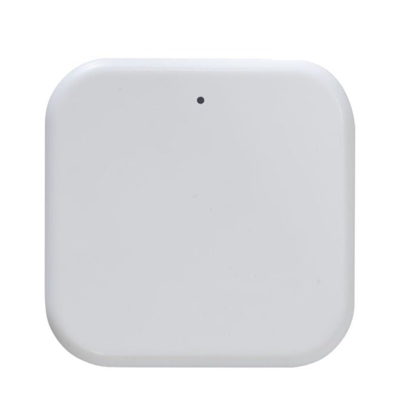White square object with a small black dot on a white background