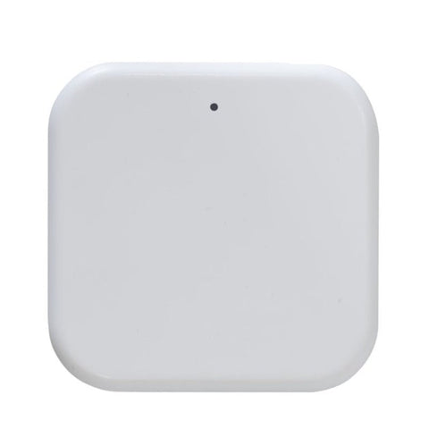 White square object with a small black dot on a white background
