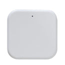 White square object with a small black dot on a white background