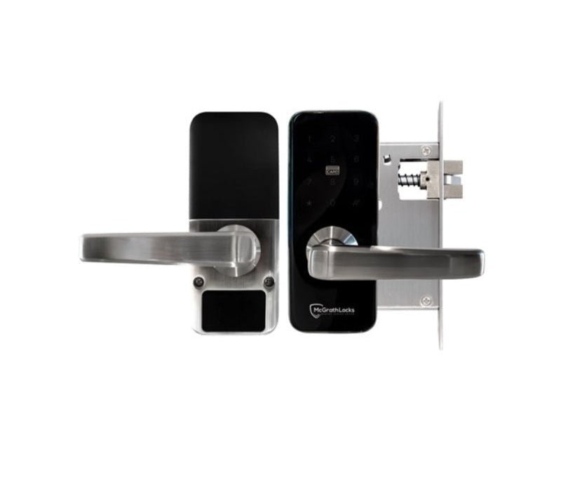 McGrath Albion Digital Lock, Satin Nickel Finish with 60mm Backset European Mortice Lock - primehardware