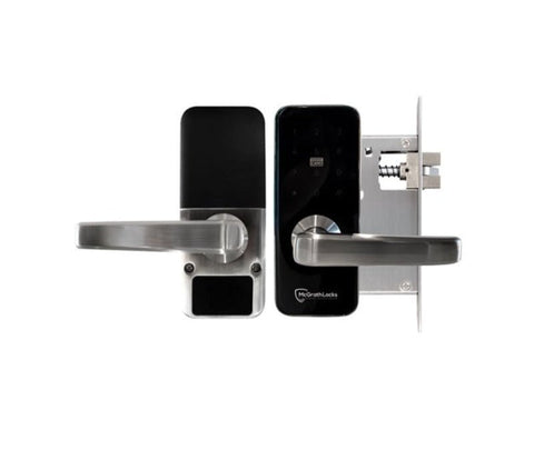 McGrath Albion Digital Lock, Satin Nickel Finish with 60mm Backset European Mortice Lock - primehardware