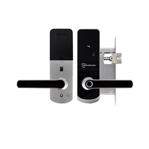McGrath NX1 Digital Lock, Nickel Silver with Euro Style 60mm Backset Mortice Lock - primehardware