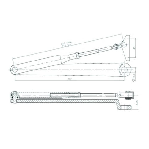 Lockwood 7726 Series Standard Arm Assembly Gold SP7726 - 153GLD - primehardware