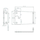 Lockwood 7726 Series Standard PA Bracket L Type 7726/7714/724 Silver SP7726 - 157SIL - primehardware