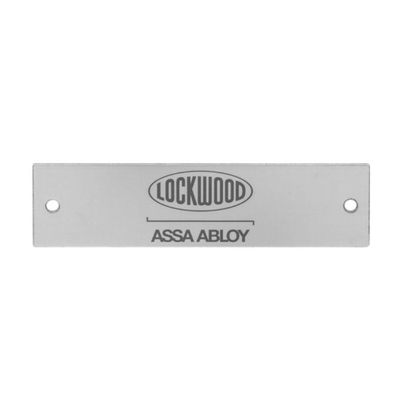 Lockwood 9800 Series Name Plate No Finish   SP985-1043