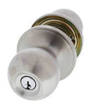 Carbine Aintree SS9000 Tiebolt Entrance set, Push button, C4 Keyed to Differ , Boxed, Chrome Plate - primehardware