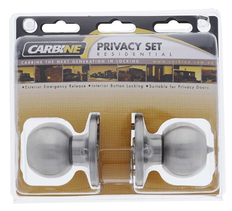 Carbine Aintree SS9000 Tiebolt Privacy set, ,   , Display Pack, Satin Stainless Steel