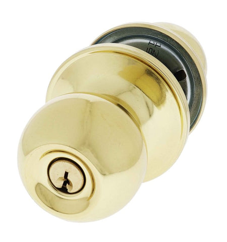 Carbine Aintree SS9000 Tiebolt Entrance set, Push button, C4 Keyed to Differ , Boxed, Polished Brass - primehardware