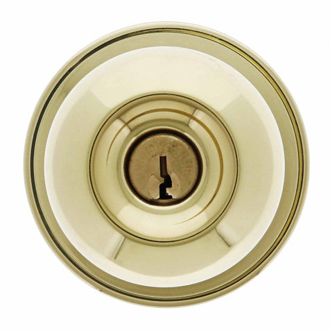 Carbine Aintree SS9000 Tiebolt Entrance set, Push button, C4 Keyed to Differ , Boxed, Polished Brass - primehardware