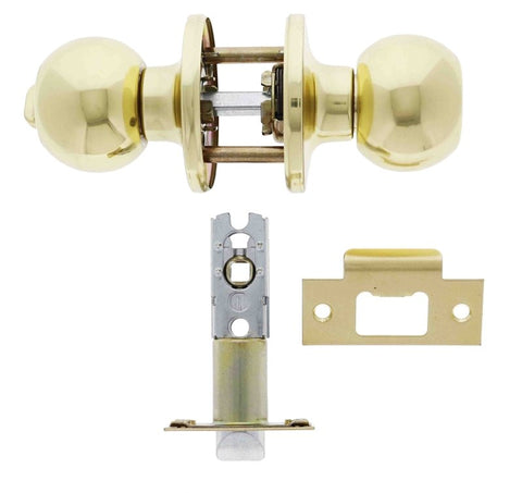 Carbine Aintree SS9000 Tiebolt Privacy set, , , Display Pack, Polished Brass - primehardware
