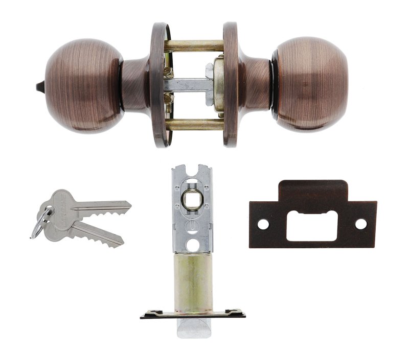 Carbine Aintree SS9000 Tiebolt Entrance set, , C4 Keyed to Differ , Display Pack, Antique Bronze