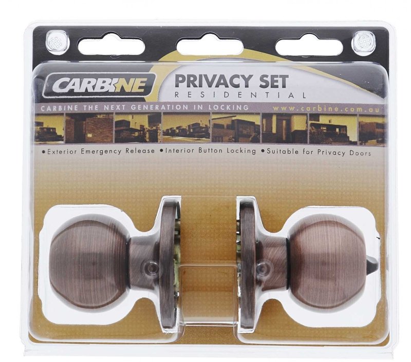 Carbine Aintree SS9000 Tiebolt Privacy set, , , Display Pack, Antique Bronze - primehardware
