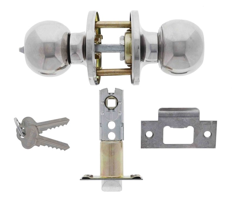 Carbine Aintree SS9000 Tiebolt Entrance set, , C4 Keyed Alike , Display Pack, Chrome Plate