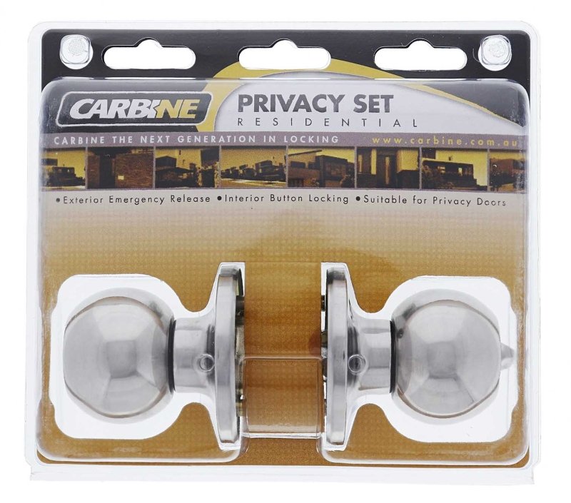 Carbine Aintree SS9000 Tiebolt Privacy set, , , Display Pack, Chrome Plate - primehardware