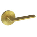 AUSTYLE TAPERED LEVER INTEGRATED PASSAGE/PRIVACY SATIN BRASS 93585 - primehardware
