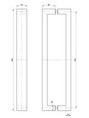 Austyle Double Entry Pull Handle Polished Stainless Steel 500mm 316SS - primehardware