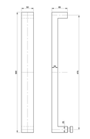 Austyle Single Entry Pull Handle Polished Stainless Steel 500mm 316SS - primehardware