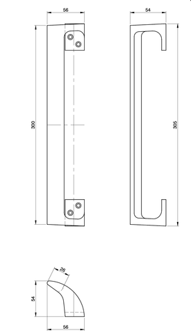 AUSTYLE Entrance Pull Handle Square Twist Antique Copper 400mm - primehardware