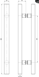 Austyle Entrance Handle Blackbutt Double Timber – Natural (Back-to-Back Pair) | SKU 3946 - primehardware