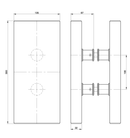 Austyle Entrance Handle Blackbutt Double Timber – Natural (Back-to-Back Pair) - primehardware
