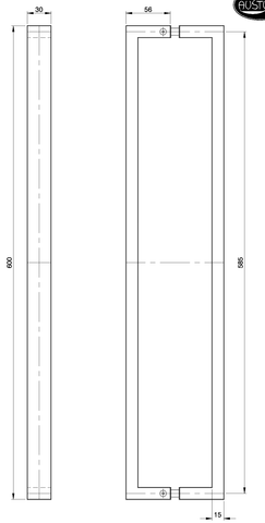 Austyle Integrated Flush Pull & Offset Pull Handle — Back-to-Back | Satin Stainless 304SS - primehardware