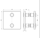 Austyle Entrance Pull Handle — Tempered Glass Square | Satin Chrome 170mm - primehardware